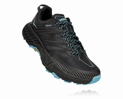 Hoka One One Women's Speedgoat 4 GORE-TEX Trail Running Shoes Black/Dark Grey (HO1582) Australia